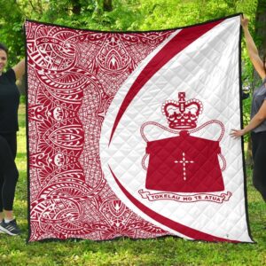 Tokelau Coat Of Arms Polynesian Premium Quilt  Circle Style  08 J2  Quilt